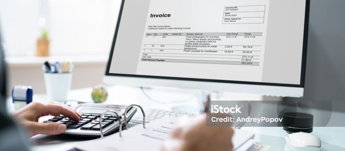 Professional Chartered Accountant Using Electronic Invoice Bill Software